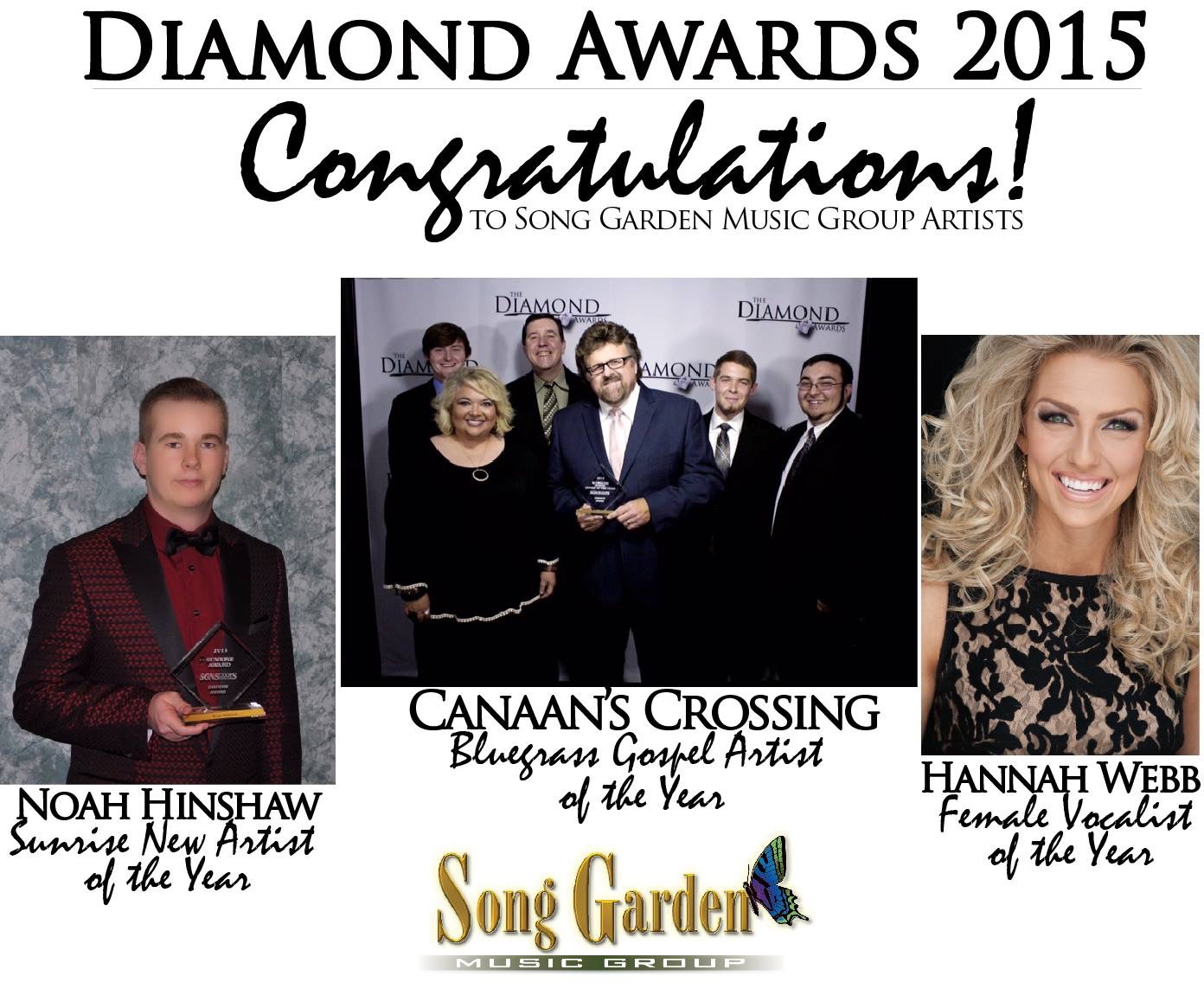 Song Garden Music Group Artists take home 2015 Diamond Awards